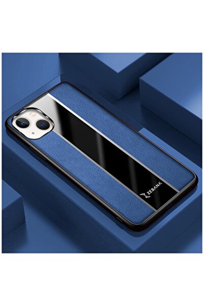 Zebana حافظة آبل آيفون 13 متوافقة مع حافظة Zebana الجلدية الفاخرة باللون الأزرق