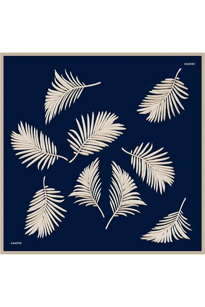 Armine Μεταξωτό κασκόλ Navy Blue Twill - Nostalgia 8548-90