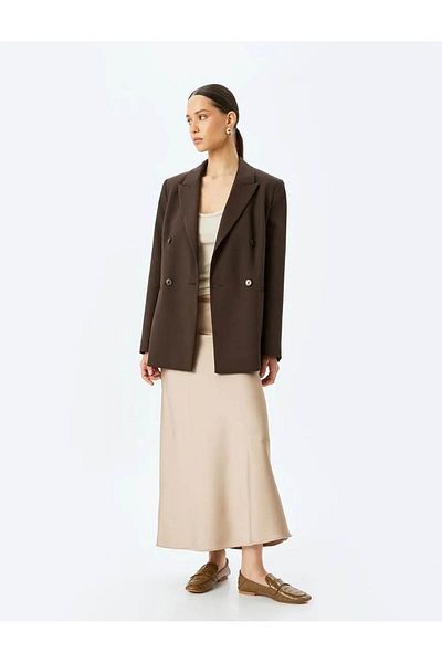 Koton A-Line Long Satin Skirt