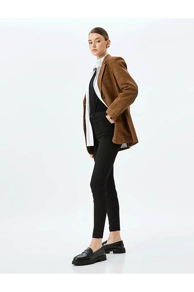 Koton Enge Jeans mit hoher Taille – Skinny Push-Up-Jeans