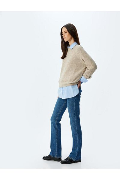 Koton Dunkle Indigo-Jeans für Damen – 5WAL40239MD