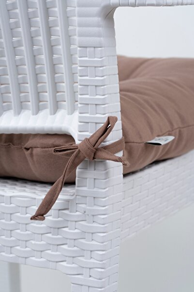 ALTINPAMUK Mega Brown 45X45 Chair Cushion - Special Stitching and Laces