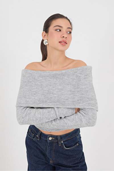 Addax Madonna Yaka Uzun Kollu Triko Kazak K3361-B8