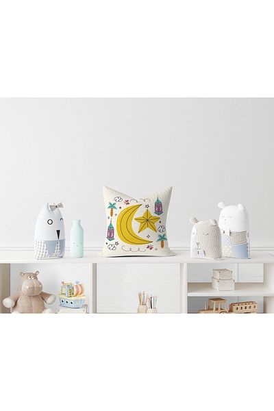 Filamente Husă de pernă cu model Ramadan, imprimată digitală pe două fețe - Ramadan