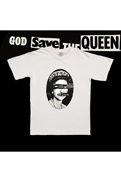 TIMESWASTINGIRL Tricou unisex Queen Elizabeth - God Save The Queen
