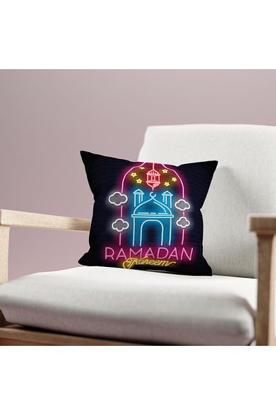 Filamente Husă de pernă cu model Ramadan, imprimată digitală pe două fețe - Ramadan