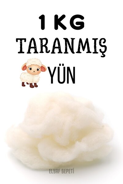 Elyaf Sepeti 1 KG 100% Washed and Combed Merino Lamb Wool