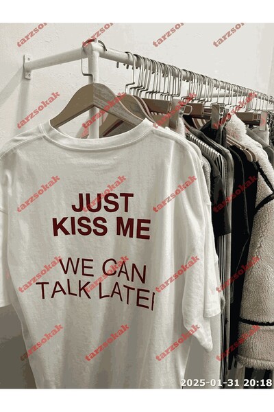 TIMESWASTINGIRL Tricou unisex supradimensionat cu slogan - Imprimat TWGWBR68