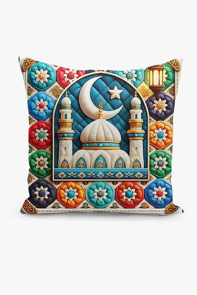 Filamente Husă de pernă cu model Ramadan, imprimată digitală pe două fețe - Ramadan