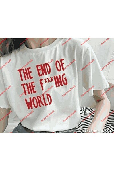 TIMESWASTINGIRL Tricou oversize unisex cu slogan scris TWGWBR56