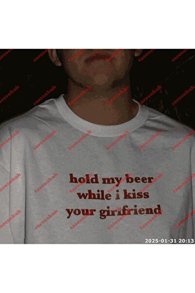 TIMESWASTINGIRL Tricou oversize unisex cu slogan scris TWGWBR40