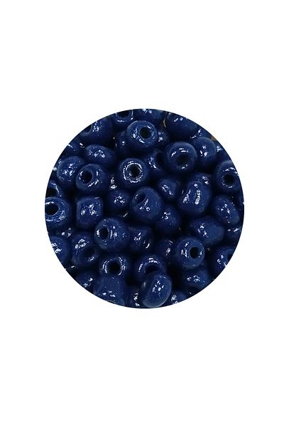 Royaleks Cast Glass Sand Beads Large Size (6/0) 4 mm - 60 Grams - Navy Blue - Bnc134