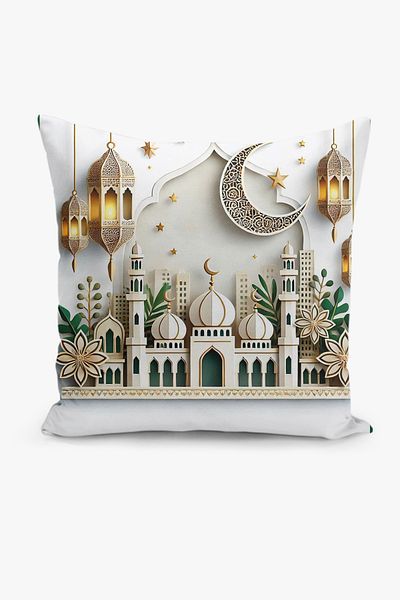 Filamente Husă de pernă cu model Ramadan, imprimată digitală pe două fețe - Ramadan