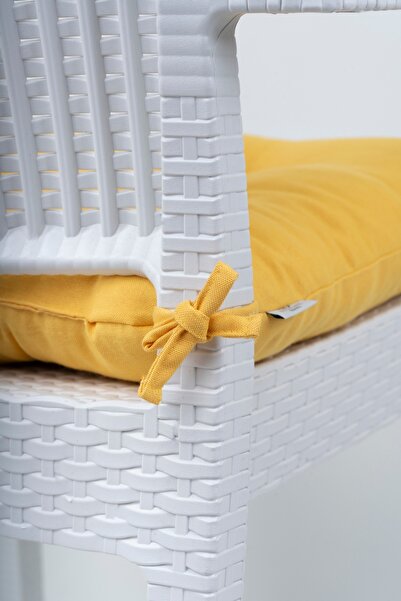 ALTINPAMUK Mega Yellow Chair Cushion 45X45 with Special Stitched Laces