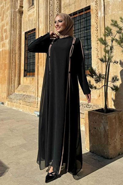 Bym Fashion Button Detailed Dress 3919 Black