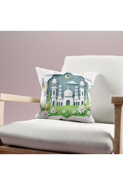 Filamente Husă de pernă cu model Ramadan, imprimată digitală pe două fețe - Ramadan