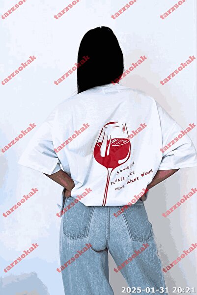 TIMESWASTINGIRL Tricou oversize unisex cu slogan scris TWGWBR44