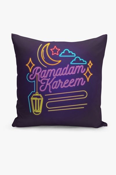 Filamente Ramadan Patterned Double Sided Digital Printed Throw Pillow Cover - Ramadan