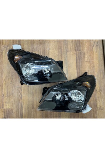 NS Nilser Auto Parts Opel ASTRA H Siyah Zemin Ön Sağ Sol Far Lambası Set 2004>