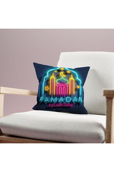 Filamente Husă de pernă cu model Ramadan, imprimată digitală pe două fețe - Ramadan