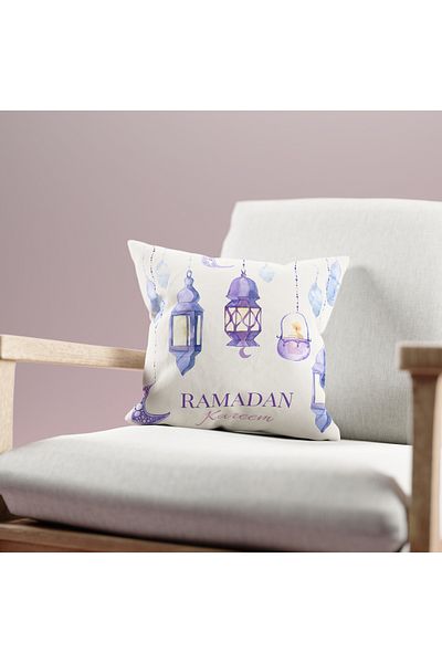 Filamente Husă de pernă cu model Ramadan, imprimată digitală pe două fețe - Ramadan