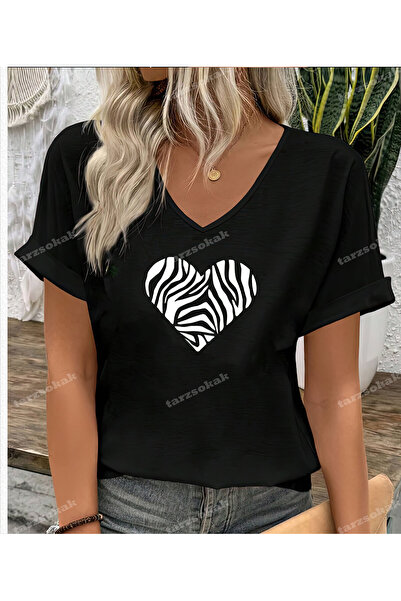 Tarzsokak Design de inimă cu model zebră