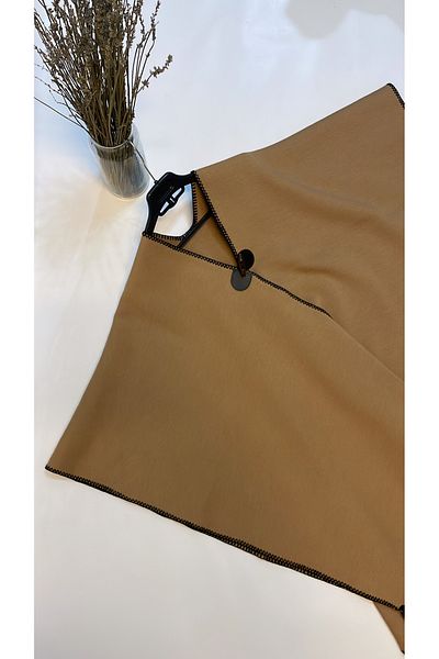 Onur Winter Knitwear Poncho - Solid Color, Edge Stripe, Fashion Trending Product - Store