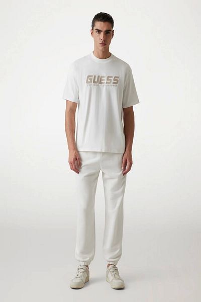 Guess Suron Cn T-Shirt Men's White T-Shirt Z5Rı10I3Z14-G018