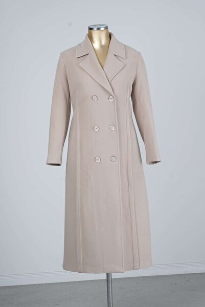 Zümrüt Önü Çift Düğmeli Kaban (125 Boy)