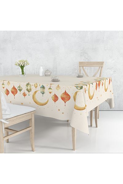 Filamente Ramadan Patterned Digital Print Tablecloth
