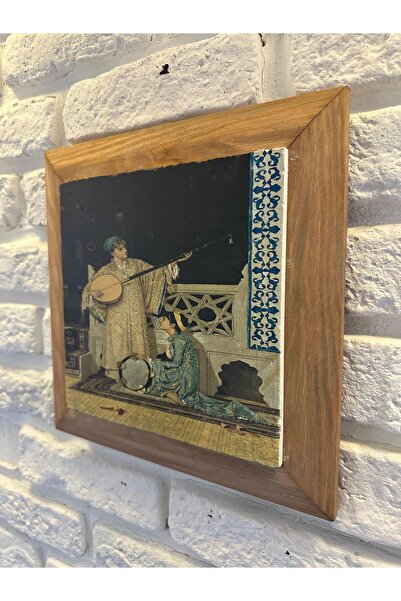 woodhomeworks Solid Framed Natural Stone Marble Table Board 26X26 cm