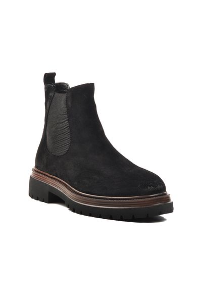 AYAKMOD Μαύρα ανδρικά μποτάκια Nubuck