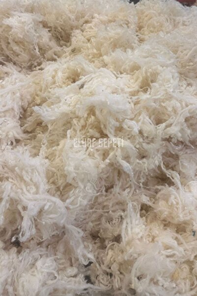 Elyaf Sepeti 1 KG 100% l Yıkanmış Taranmamış Saf Merinos Kuzu Yünü