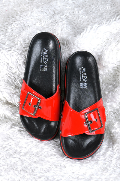 MULEX 2251 Дамски анатомични кожени пантофки