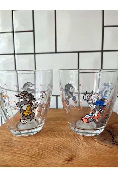 Paşabahçe Bugs Bunny Printed Glass Cup of 2