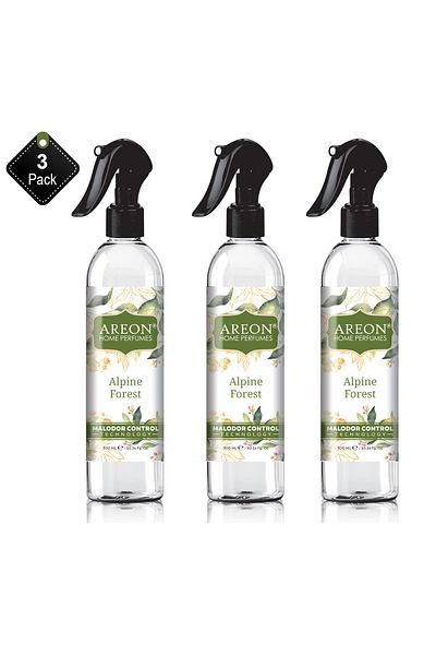 Areon Pack Of 3 Areon Home Malodor Control Spray 300 ml Alpine Forest