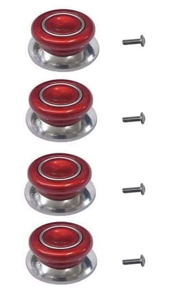 Doğuş Mutfak 4Pcs Red Suitable for All Pot Pan Lids Bagalit Peak Glass Pot Lid Handle
