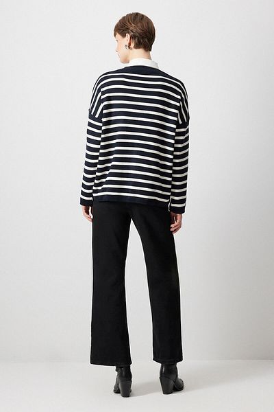 Touché Privé Çi̇Zgi̇Li̇ Oversi̇Ze Tri̇Ko Sweatshirt