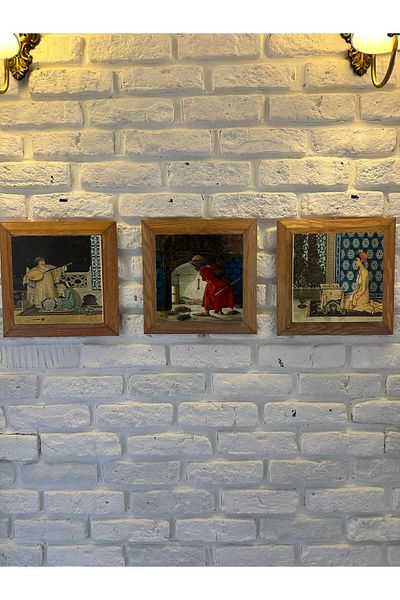 woodhomeworks Комплект от 3 панела за картина с рамка от масивно дърво, 26X26
