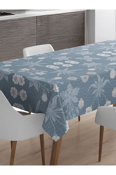 Viadela Floral Patterned Tablecloth Suitable for Daily Use