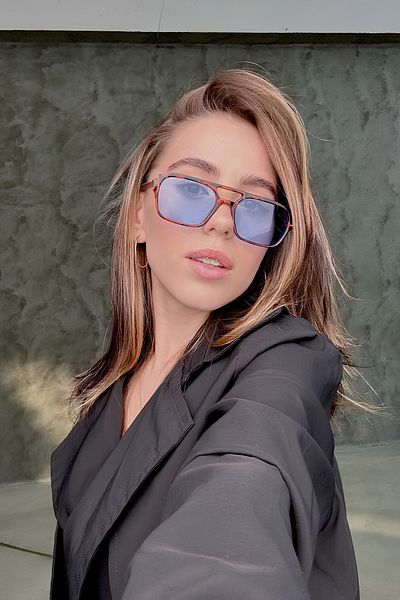 Eyesofia Swanky Unisex Leopard Blue Glass Sunglasses