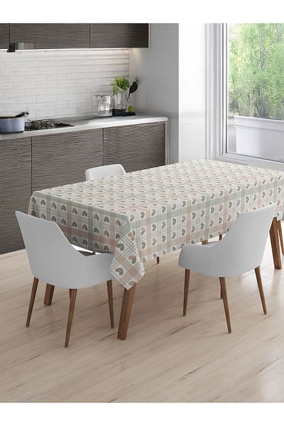 Viadela Heart Patterned Tablecloth Suitable for Daily Use