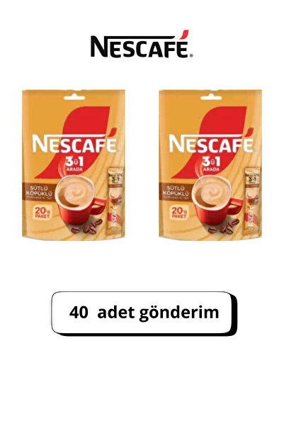 Nescafe 3 In 1 Sütlü Köpüklü 40 Adet