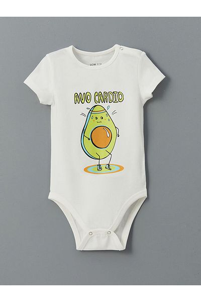 LC Waikiki New Season Crew Neck Printed Baby Boy Citcit Bodysuit 2-Piece - S5L827Z1