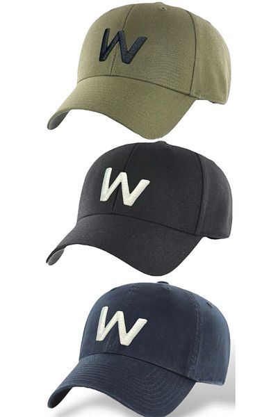 w white stars sports & wear Αθλητικό καπέλο Unisex Σετ 3 τεμαχίων Ρυθμιζόμενο σετ καπέλων με Velcro στην πλάτη