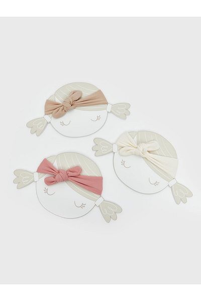 LC Waikiki Lcw Baby Bow Pattern Baby Girl Hair Band 3Pcs
