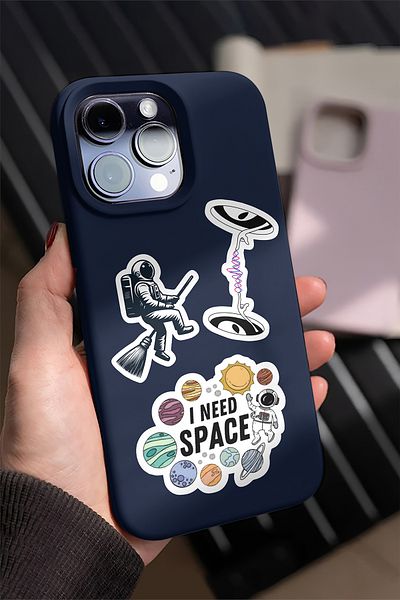 AR Sticker Set de autocolante pentru laptop, notebook, tabletă, cu tematică NASA, de 9