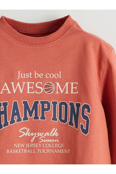 LC Waikiki Text Printed Boy's T-Shirt