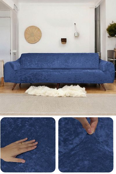 riselerhome Riseler Velvet Husa scaun 3 locuri Husa canapea cu cauciuc Husa scaun cu cauciuc Husa scaun