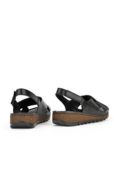 Ziya Γυναικεία σανδάλια από γνήσιο δέρμα μαύρα - 1411008z018